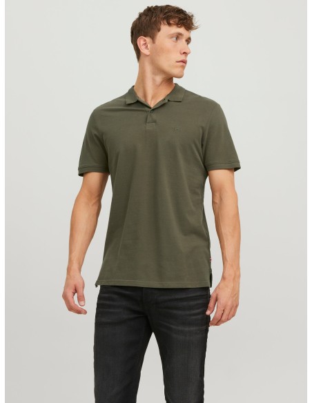 POLO JJEBASIC POLO SS NOOS Olive Night SLIM FIT