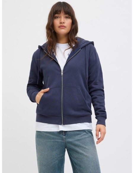SUDADERA JXABBIE RLX LS EVERY ZIP HOOD SWT NOOS NAVY BLACK JJXX LOGO