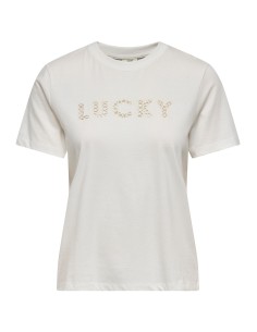 CAMISETA JDYSELMA S/S OPEN EMB TOP JRS NOOS Cloud Dancer LUCKY EMB