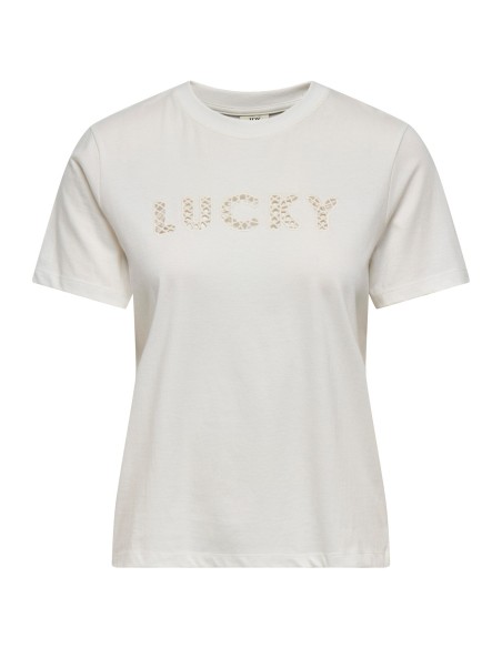 CAMISETA JDYSELMA S/S OPEN EMB TOP JRS NOOS Cloud Dancer LUCKY EMB