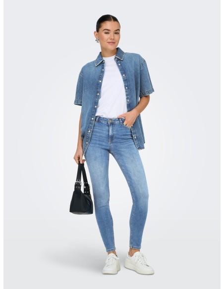 VAQUERO JDYFINA MW SKINNY ANK JNS MB NOOS DNM Medium Blue Denim