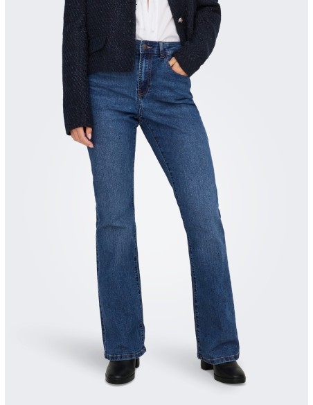 VAQUERO JDYMOON HW BOOTCUT JEANS DARK BLUE DNM Medium Blue Denim