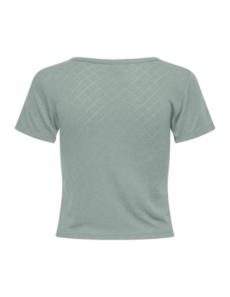 CAMISETA ONL30 CATTY S/S O-NECK SHORT TOP CS JRS Jadeite