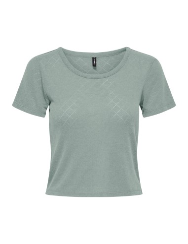CAMISETA ONL30 CATTY S/S O-NECK SHORT TOP CS JRS Jadeite