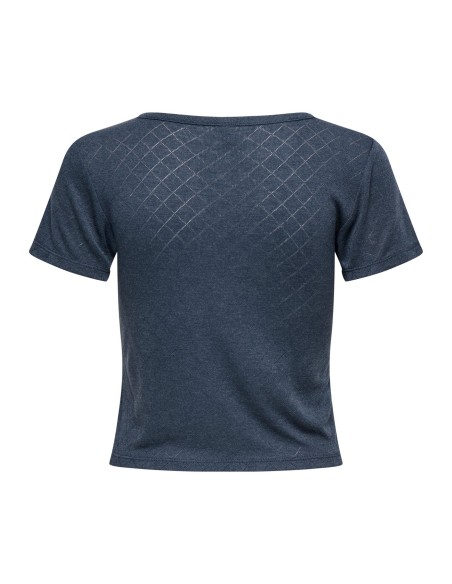 CAMISETA ONL30 CATTY S/S O-NECK SHORT TOP CS JRS Ombre Blue