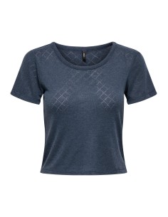 CAMISETA ONL30 CATTY S/S O-NECK SHORT TOP CS JRS Ombre Blue