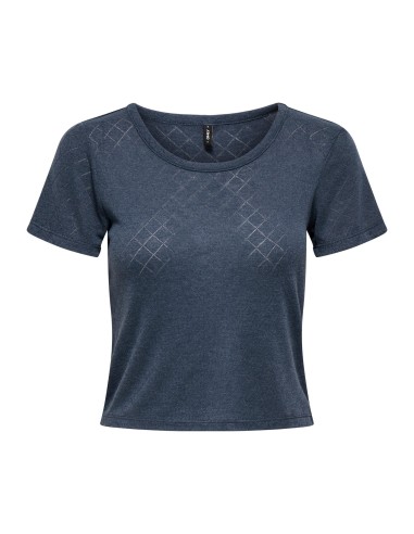 CAMISETA ONL30 CATTY S/S O-NECK SHORT TOP CS JRS Ombre Blue
