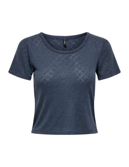 CAMISETA ONL30 CATTY S/S O-NECK SHORT TOP CS JRS Ombre Blue