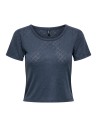 CAMISETA ONL30 CATTY S/S O-NECK SHORT TOP CS JRS Ombre Blue