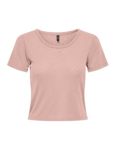 CAMISETA ONL30 CATTY S/S O-NECK SHORT TOP CS JRS Rose Smoke