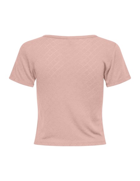 CAMISETA ONL30 CATTY S/S O-NECK SHORT TOP CS JRS Rose Smoke