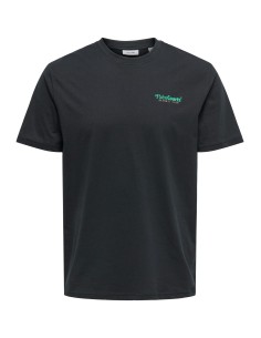 CAMISETA ONSTEN REG SS TEE Jet Black PALM COURTS