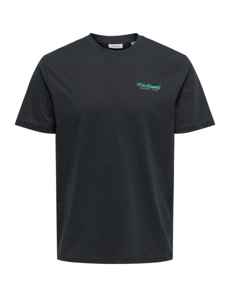 CAMISETA ONSTEN REG SS TEE Jet Black PALM COURTS
