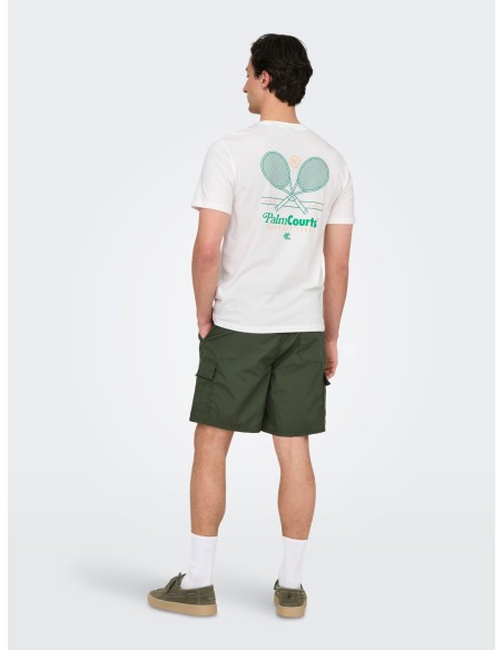 CAMISETA ONSTEN REG SS TEE Cloud Dancer PALM COURTS