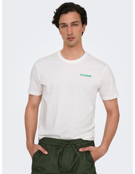CAMISETA ONSTEN REG SS TEE Cloud Dancer PALM COURTS