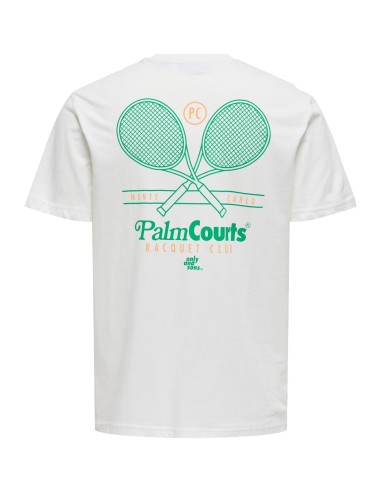 CAMISETA ONSTEN REG SS TEE Cloud Dancer PALM COURTS