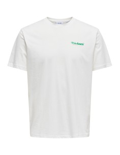 CAMISETA ONSTEN REG SS TEE Cloud Dancer PALM COURTS