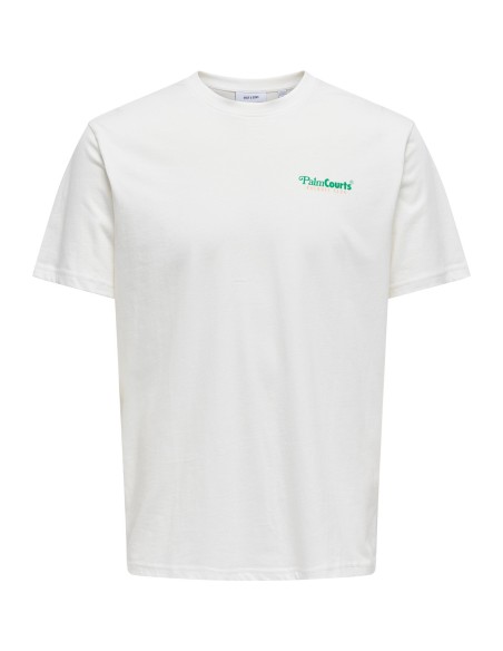 CAMISETA ONSTEN REG SS TEE Cloud Dancer PALM COURTS
