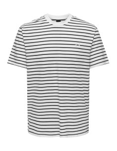 CAMISETA ONSHENRY REG STRIPE SS TEE NOOS Bright White