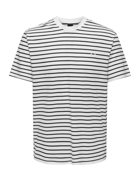 CAMISETA ONSHENRY REG STRIPE SS TEE NOOS Bright White