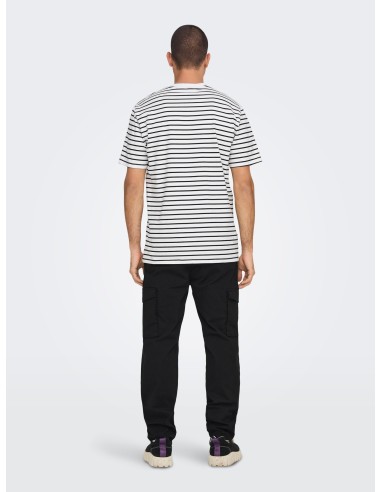 CAMISETA ONSHENRY REG STRIPE SS TEE NOOS Bright White