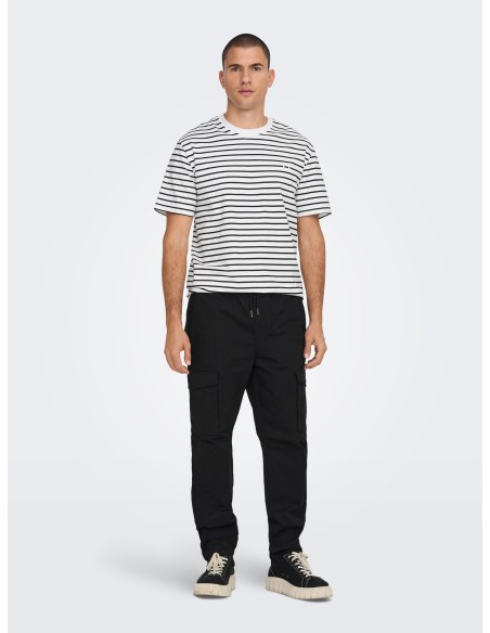 CAMISETA ONSHENRY REG STRIPE SS TEE NOOS Bright White