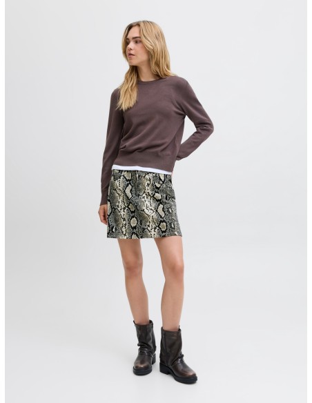 MINI FALDAS JXGELLY HW SKIRT PNT Bone White Snake