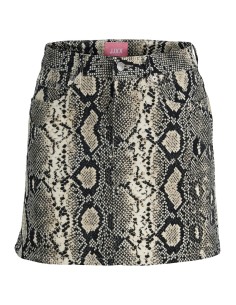 MINI FALDAS JXGELLY HW SKIRT PNT Bone White Snake