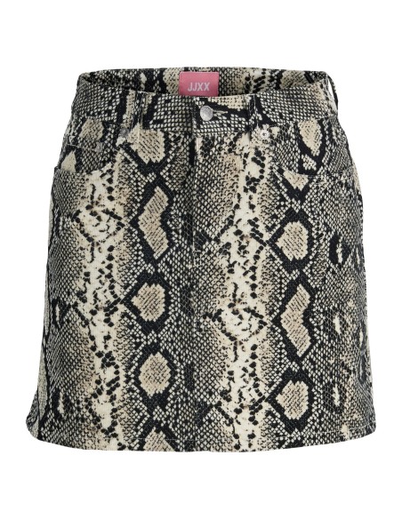 MINI FALDAS JXGELLY HW SKIRT PNT Bone White Snake