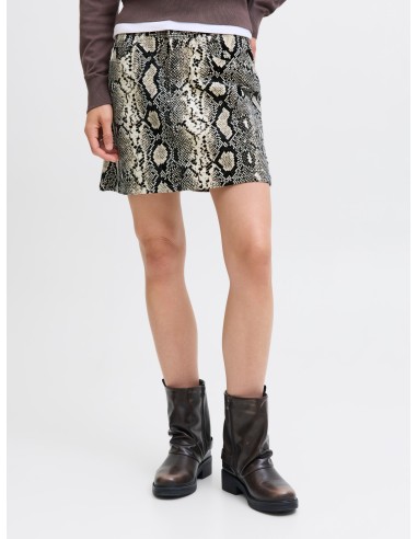 MINI FALDAS JXGELLY HW SKIRT PNT Bone White Snake