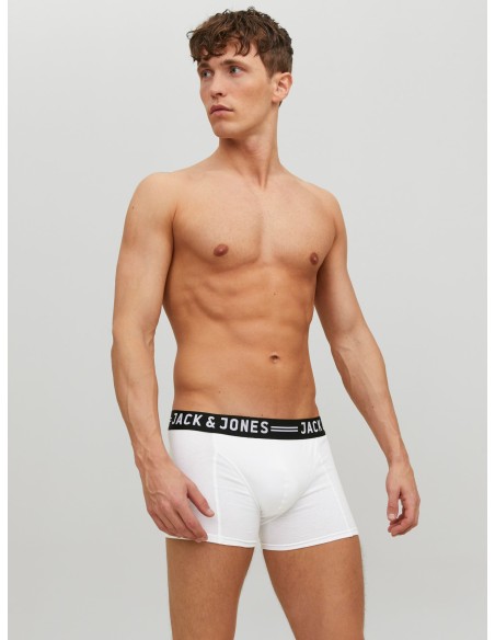 PACK 3 BOXER SENSE TRUNKS 3-PACK NOOS Light Grey Melange BLACK & WHITE