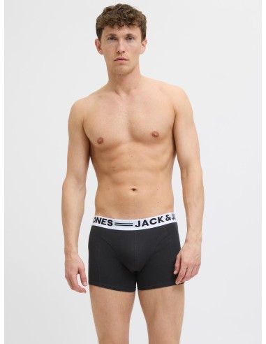 PACK 3 BOXER SENSE TRUNKS 3-PACK NOOS Light Grey Melange BLACK & WHITE