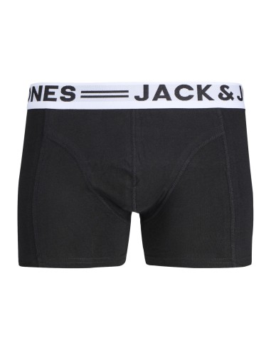 PACK 3 BOXER SENSE TRUNKS 3-PACK NOOS Light Grey Melange BLACK & WHITE