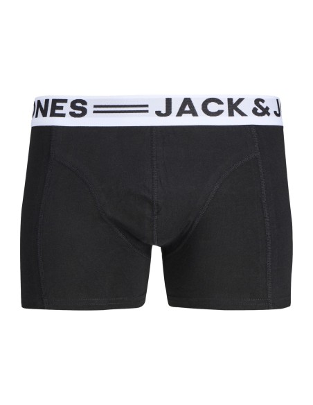PACK 3 BOXER SENSE TRUNKS 3-PACK NOOS Light Grey Melange BLACK & WHITE