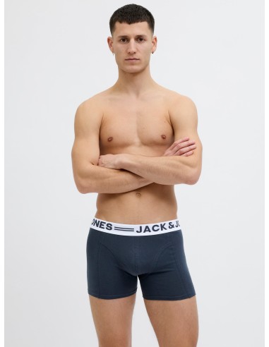 PACK 3 BOXER SENSE TRUNKS 3-PACK NOOS Light Grey Melange Dress Blues - Salsa