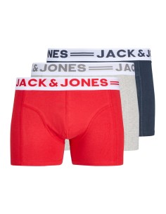 PACK 3 BOXER SENSE TRUNKS 3-PACK NOOS Light Grey Melange Dress Blues - Salsa