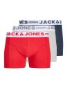 PACK 3 BOXER SENSE TRUNKS 3-PACK NOOS Light Grey Melange Dress Blues - Salsa
