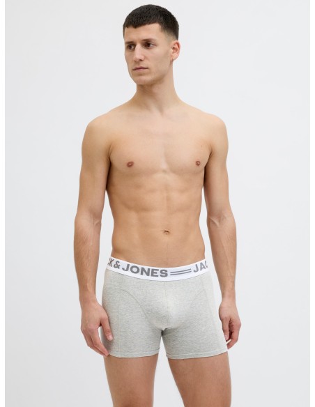 PACK 3 BOXER SENSE TRUNKS 3-PACK NOOS Light Grey Melange Dress Blues - Salsa