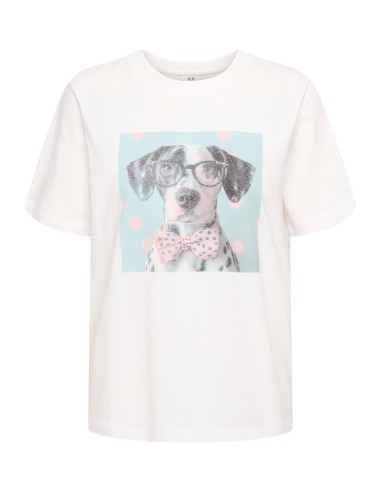 CAMISETA JDYPISA S/S PRINT STONE TOP JRS EXP Cloud Dancer DOG W BUTTERFLY