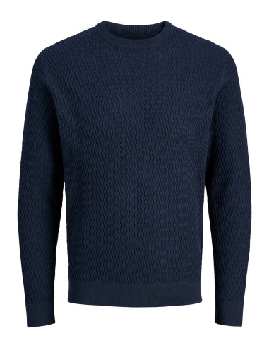 JERSEY JPRBLAREAGAN KNIT CREW NECK Dark Navy Twist