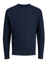 JERSEY JPRBLAREAGAN KNIT CREW NECK Dark Navy Twist