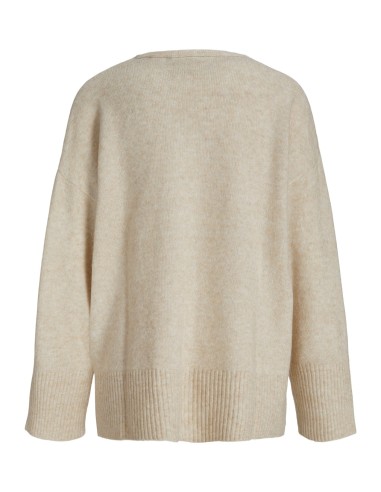JERSEY JXLUCCA DIVERSE V-NECK KNIT SN Fog/Beige
