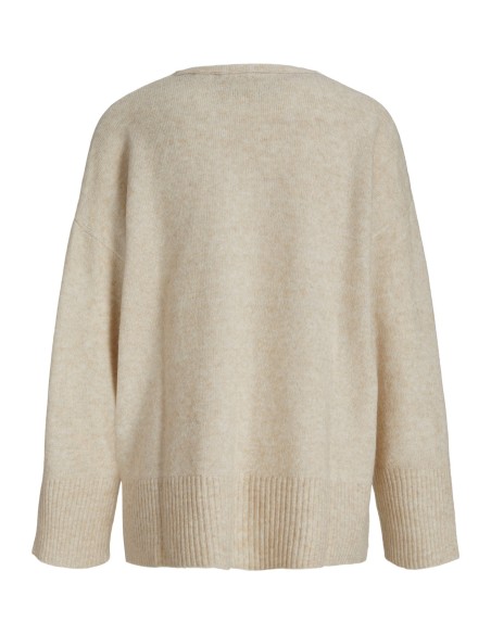 JERSEY JXLUCCA DIVERSE V-NECK KNIT SN Fog/Beige