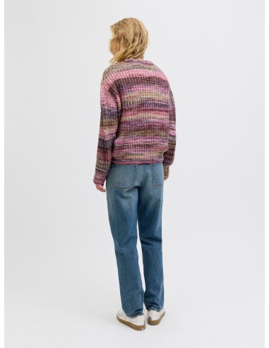 JERSEY JXSIMONE SPACE DYE CREW NECK KNIT SN Cabernet /multi space dye