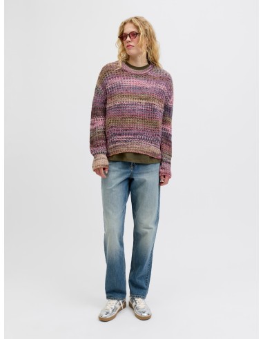 JERSEY JXSIMONE SPACE DYE CREW NECK KNIT SN Cabernet /multi space dye