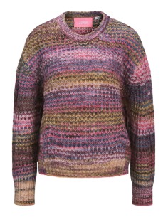 JERSEY JXSIMONE SPACE DYE CREW NECK KNIT SN Cabernet /multi space dye