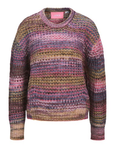 JERSEY JXSIMONE SPACE DYE CREW NECK KNIT SN Cabernet /multi space dye