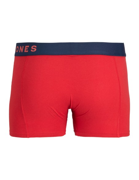 PACK 3 BOXER JACDENVER TRUNKS 3 PACK SN Light Grey Melange Pompain Red - Dress Blue