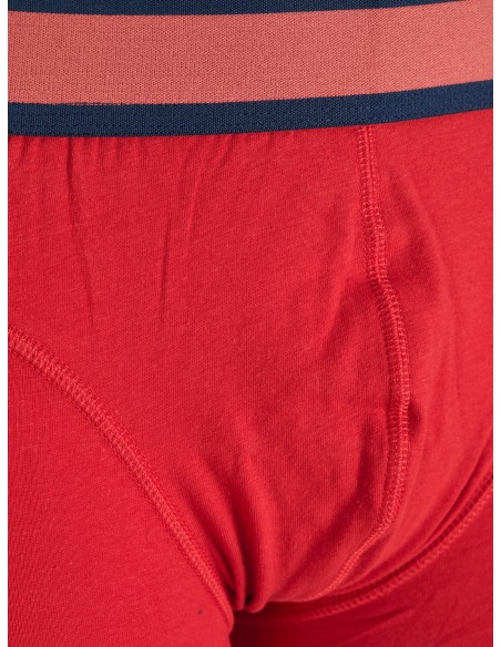 PACK 3 BOXER JACDENVER TRUNKS 3 PACK SN Light Grey Melange Pompain Red - Dress Blue
