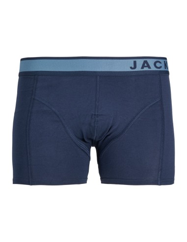 PACK 3 BOXER JACDENVER TRUNKS 3 PACK SN Light Grey Melange Pompain Red - Dress Blue